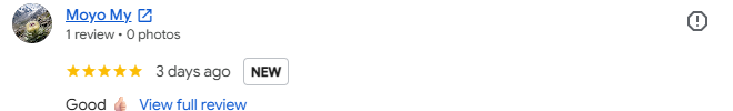 Google review, Phan Kế Bính, from Moyo My, five stars